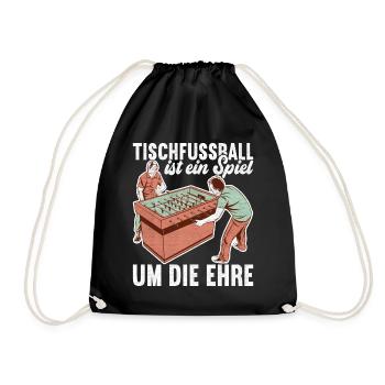 Tischfussball Tischkicker - Turnbeutel - Schwarz - Vorne