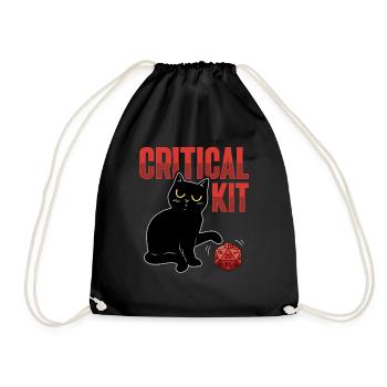 Conception D20 Cat pour un RPG GAMER - Sac de sport léger - noir - Devant