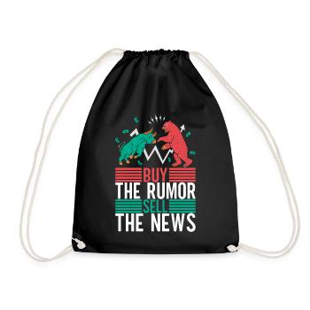 Shares Shareholder Investor - Drawstring Bag - black - Front