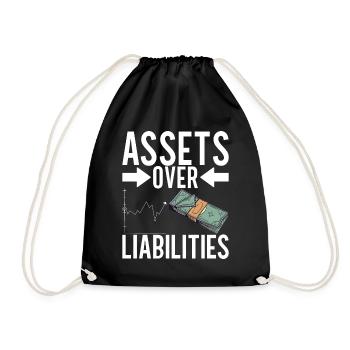 Shares Shareholder Investor - Drawstring Bag - black - Front
