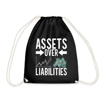 Shares Shareholder Investor - Drawstring Bag - black - Front