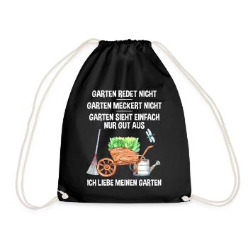 Garten Lustiger Spruch Hobby Gärtner Geschenkidee - Turnbeutel - Schwarz - Vorne