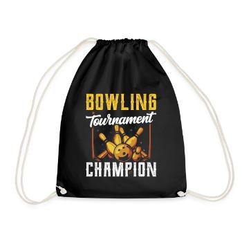 Bowling Tournament Champion Team Bowler Team - Drawstring Bag - black - Front