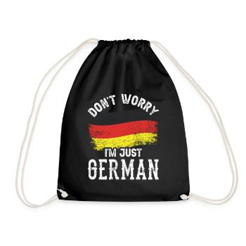 Keine Sorge Ich Bin Nur Deutscher Deutsch Stimme - Turnbeutel - Schwarz - Vorne