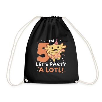 5ème anniversaire axolotl cinq ans axolotls sucrés - Sac de sport léger - noir - Devant