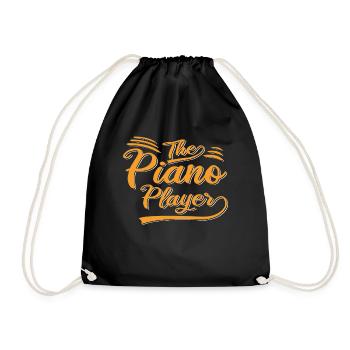 The Piano Player - Drawstring Bag - black - Front
