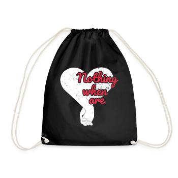 Petite amie, petit ami, homme, partenaire de la Saint-Valentin - Sac de sport léger - noir - Devant