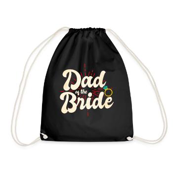 Vater der Braut Trauzeuge Hochzeit - Turnbeutel - Schwarz - Vorne