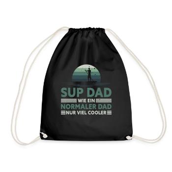 Retro SUP Dad - Comme un papa normal seulement plus cool - Sac de sport léger - noir - Devant