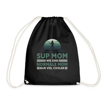 Retro SUP Mom - Comme une maman normale seulement cool - Sac de sport léger - noir - Devant