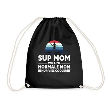 Retro SUP Mom - Comme une maman normale seulement cool - Sac de sport léger - noir - Devant