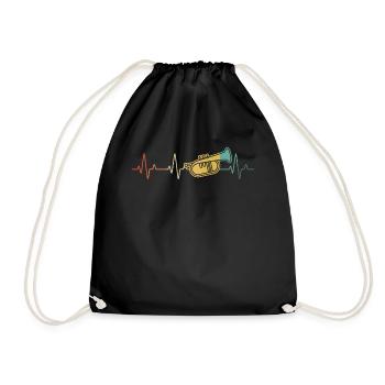 Flugelhorn Flugelhorn player Flugelhorn player - Drawstring Bag - black - Front