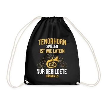 Tenorhorn Tenorhornspieler Tenorhornist - Turnbeutel - Schwarz - Vorne