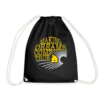Real Estate Agent Shirt, Making Dreams Come True - Drawstring Bag - black - Front