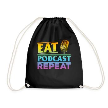 Podcasting Podcast Host Podcaster - Eat Podcast Re - Sac de sport léger - noir - Devant