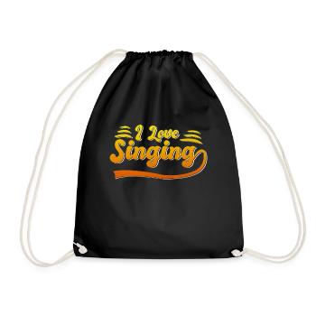 Ich liebe Singen - Turnbeutel - Schwarz - Vorne