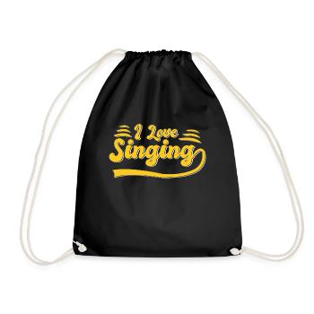Ich liebe Singen - Turnbeutel - Schwarz - Vorne