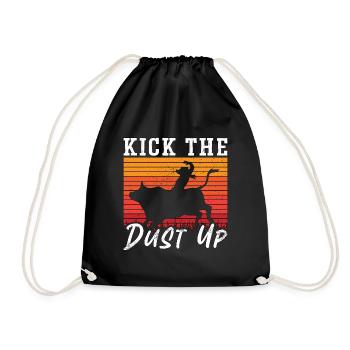 Bull Riding Kick The Dust Rodeo Cowboy Bull Rider - Turnbeutel - Schwarz - Vorne