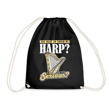 Tu veux toucher ma harpe ? T’es sérieux? Harpe - Sac de sport léger - noir - Devant