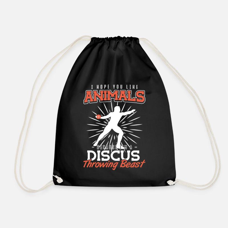 You like Animals Im discus throwing beast Diskus - Turnbeutel - Schwarz