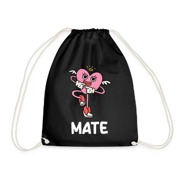 Petite amie, petit ami, homme, partenaire de la Saint-Valentin - Sac de sport léger - noir - Devant