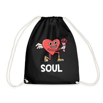 Valentine's Day girlfriend, boyfriend, man, wife partner - Drawstring Bag - black - Front