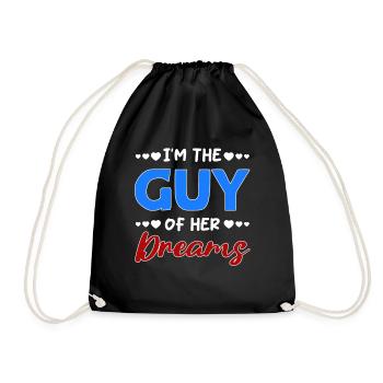 Petite amie, petit ami, homme, partenaire de la Saint-Valentin - Sac de sport léger - noir - Devant