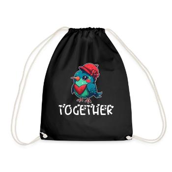 Petite amie, petit ami, homme, partenaire de la Saint-Valentin - Sac de sport léger - noir - Devant