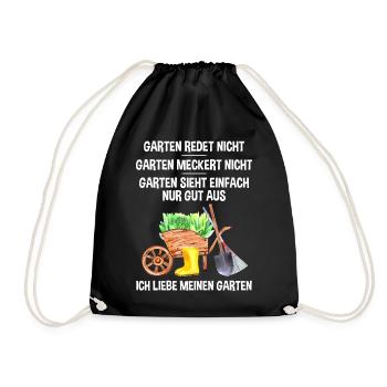 Garten Lustiger Spruch Hobby Gärtner Geschenkidee - Turnbeutel - Schwarz - Vorne
