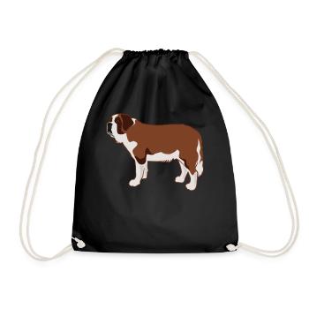 St. Bernard Dog Lovers Cadeau - Sac de sport léger - noir - Devant