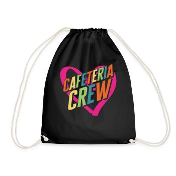 Lunch Lady Shirt, Cafeteria Crew Heart Tee, - Sac de sport léger - noir - Devant