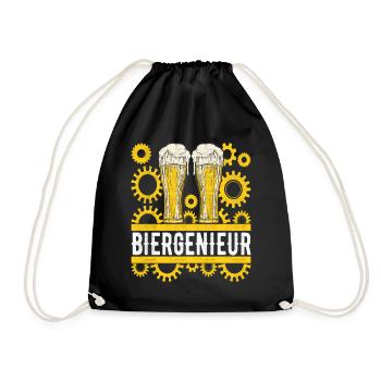 Beer brewers Beer brewing - Drawstring Bag - black - Front