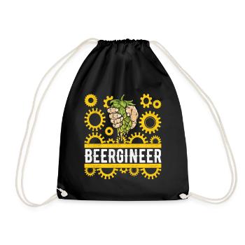 Beer brewers Beer brewing - Drawstring Bag - black - Front