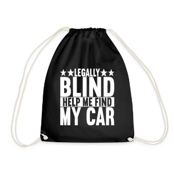 Blind Sehbehinderung - Turnbeutel - Schwarz - Vorne