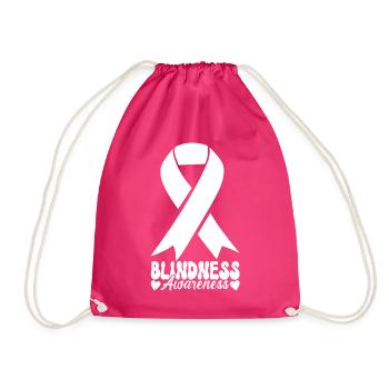 Déficience visuelle aveugle - Sac de sport léger - fuchsia - Devant