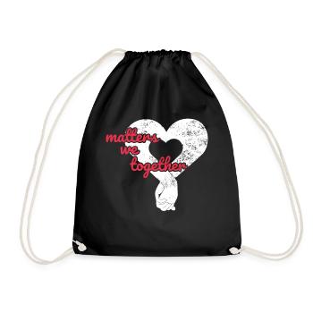 Petite amie, petit ami, homme, partenaire de la Saint-Valentin - Sac de sport léger - noir - Devant
