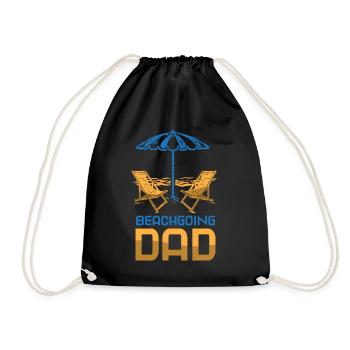 Beach visit Father Beach Beach beach holiday beach - Drawstring Bag - black - Front
