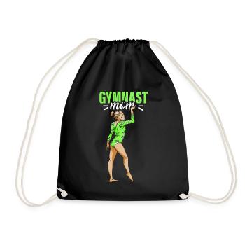 Gymnast Mama Gymnast Gymnastics Gymnastics Gymnastics - Drawstring Bag - black - Front