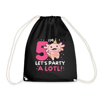 5ème anniversaire axolotl cinq ans axolotls sucrés - Sac de sport léger - noir - Devant