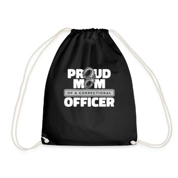 Correctional officer Guard Law enforcement officer - Drawstring Bag - black - Front