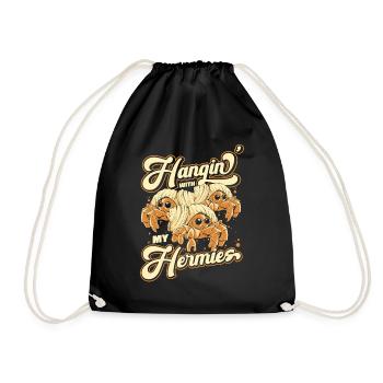 Crab Hermit Crab Crab - Drawstring Bag - black - Front