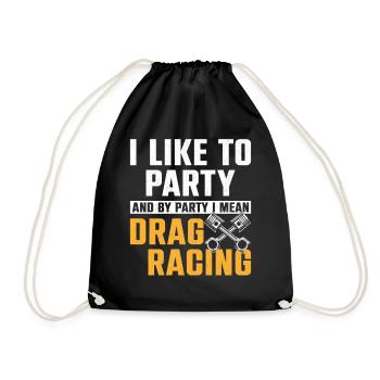 Voiture de course de dragster que j’aime - Sac de sport léger - noir - Devant