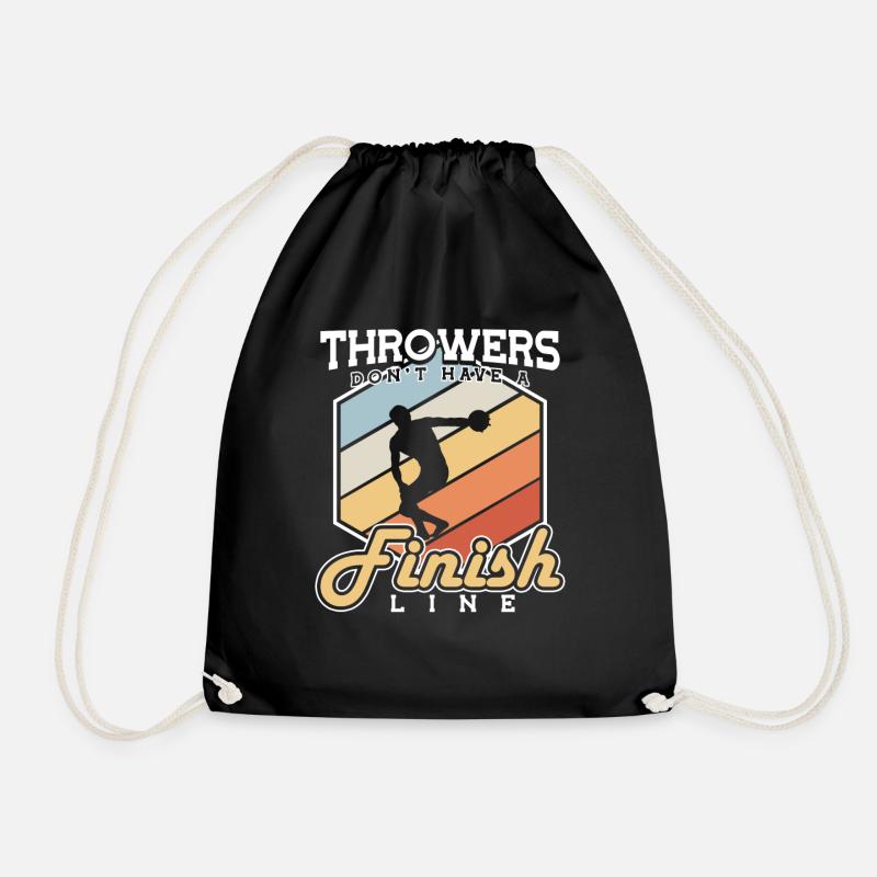 Diskus Throwers Have No Finish Lines Diskuswerfer - Turnbeutel - Schwarz
