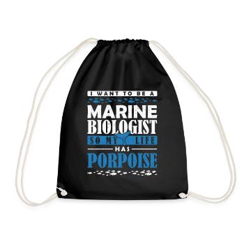 Je veux être biologiste marin - Sac de sport léger - noir - Devant