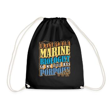 Je veux être biologiste marin - Sac de sport léger - noir - Devant