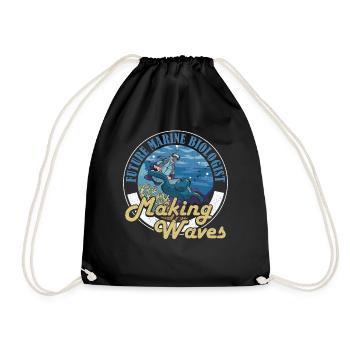 Future Marine Biologist Making Waves Meeresbiologe - Drawstring Bag - black - Front