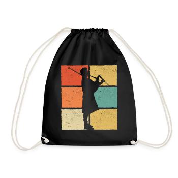 Bagpipes Bagpipes Bagpipe - Drawstring Bag - black - Front
