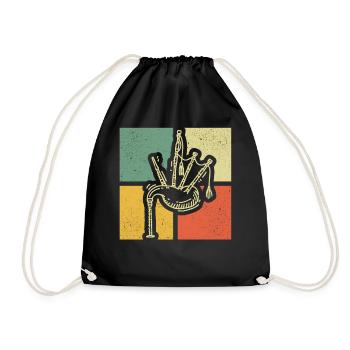Bagpipes Bagpipes Bagpipe - Drawstring Bag - black - Front