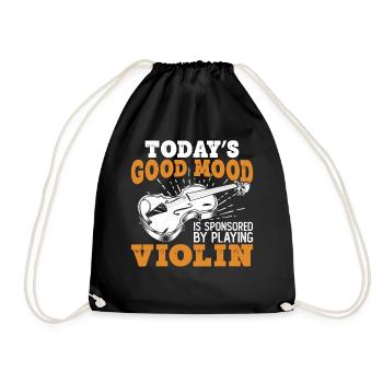 Violin Violinist Today's Good Mood - Turnbeutel - Schwarz - Vorne