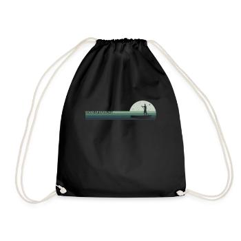 Retro Stand Up Paddler Stand-Up Paddle Water Sports - Drawstring Bag - black - Front